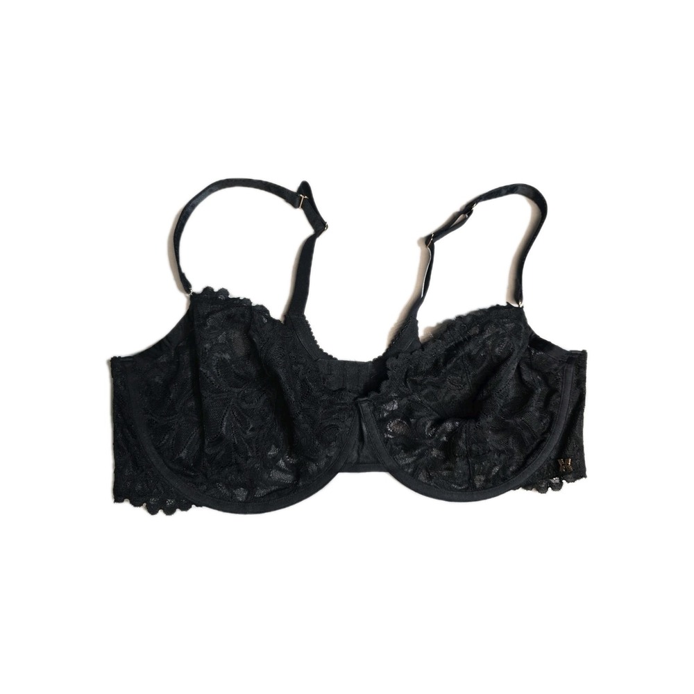 Savage X Fenty Women's Bra Underwire Unlined Lace Black 42 DDD